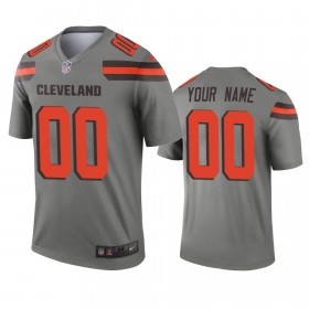 Tröjor Cleveland Browns Custom grå Inverted Legend - Män